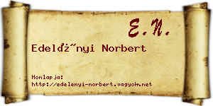 Edelényi Norbert névjegykártya