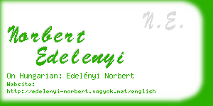 norbert edelenyi business card