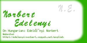 norbert edelenyi business card